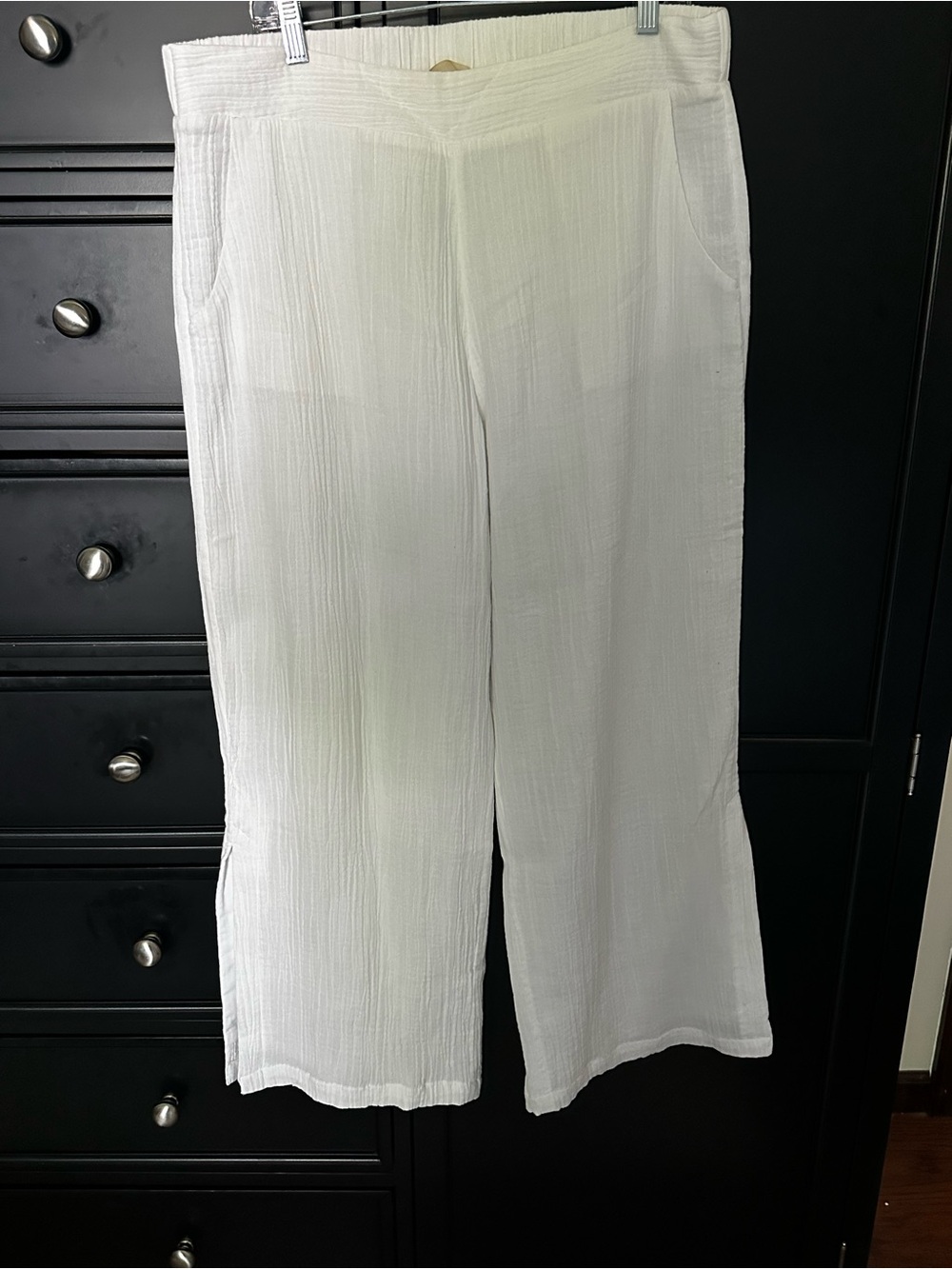 Soft Surroundings cotton/linen wide leg pants